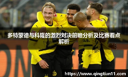 多特蒙德与科隆的激烈对决前瞻分析及比赛看点解析